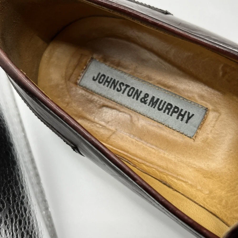 J. Murphy By Johnston & Murphy Burgundy Tassel Kiltie Men's Loafers, Size 10.5 M